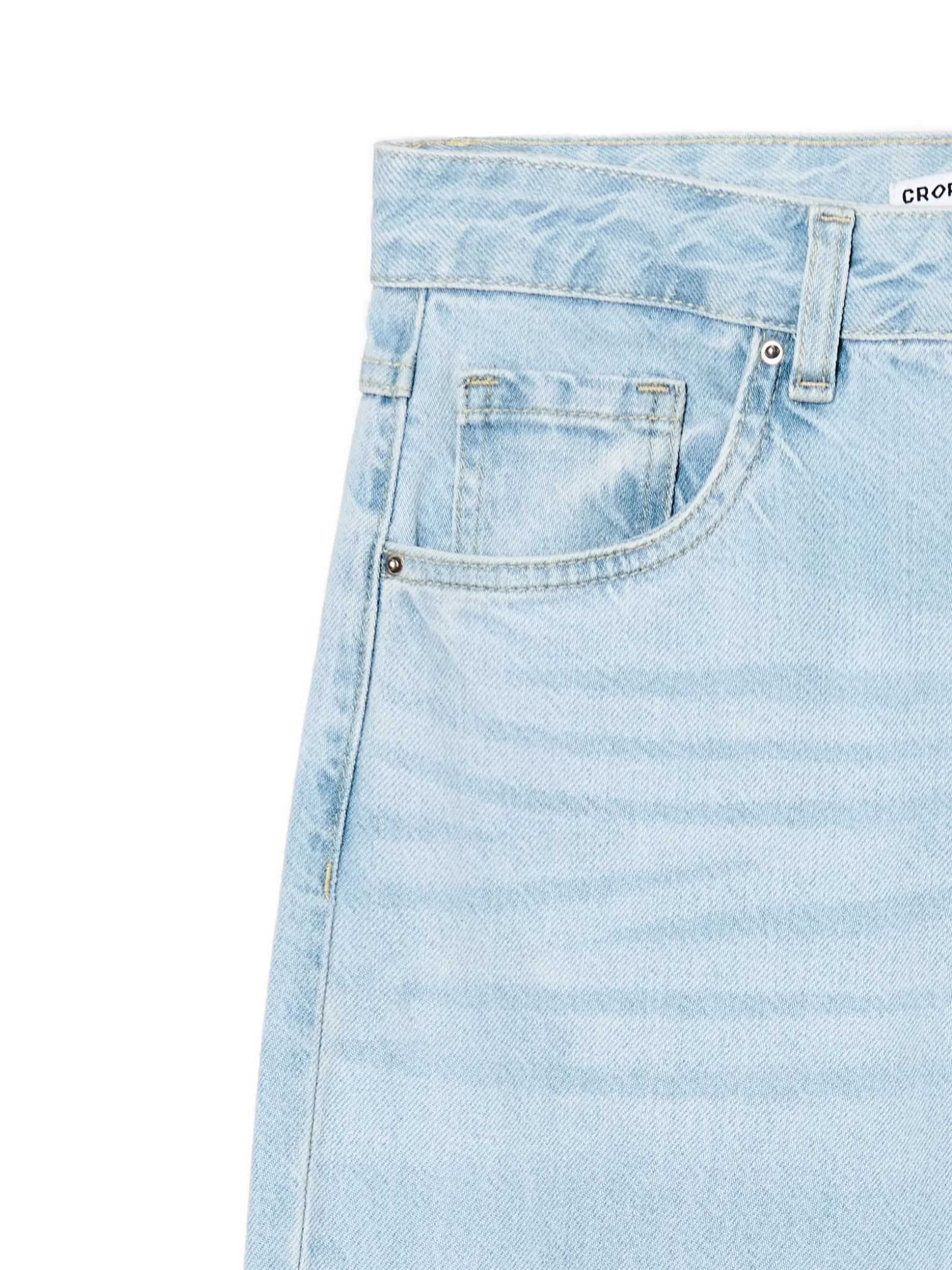 Jasne jeansy wide leg