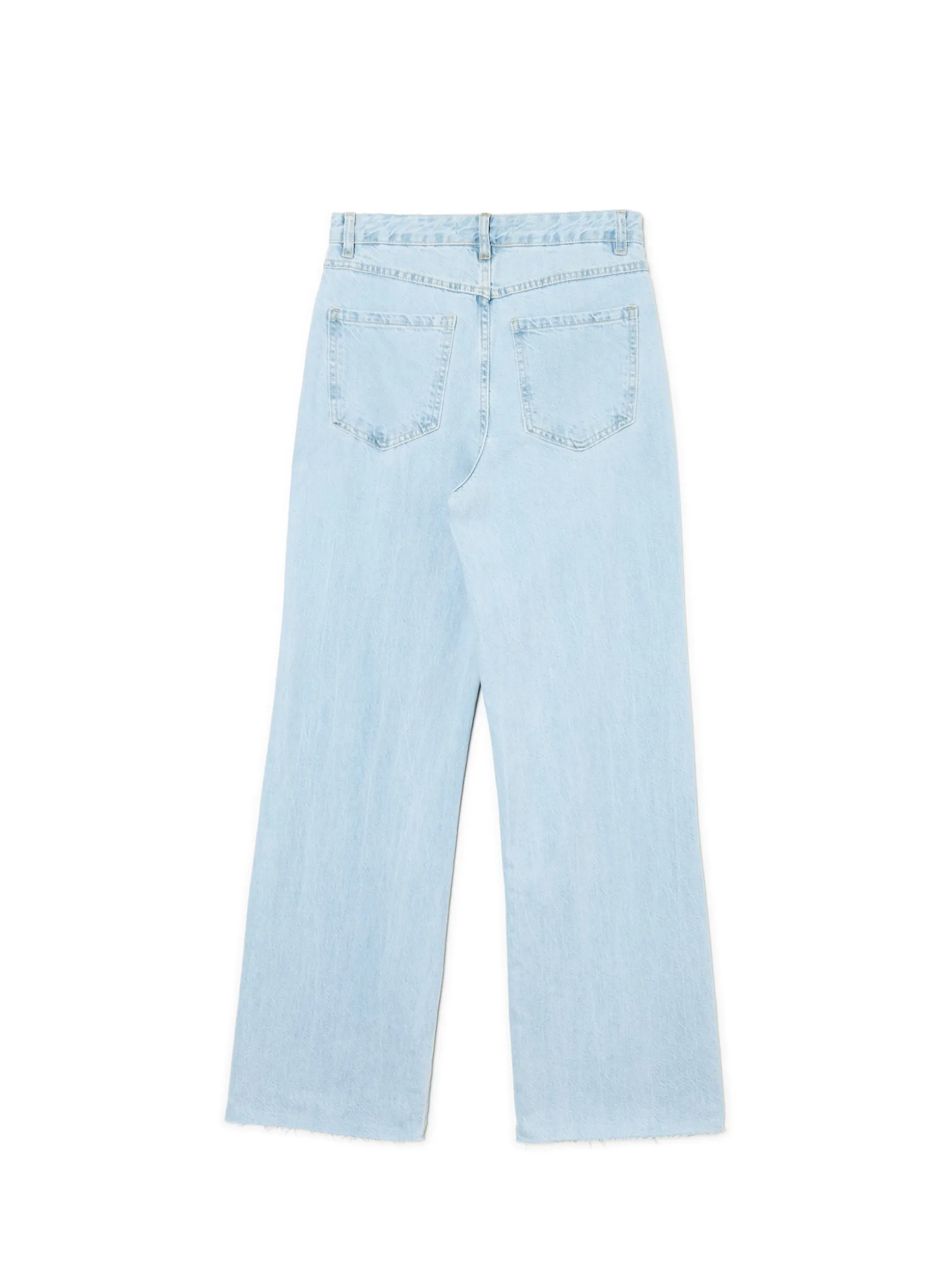 Jasne jeansy wide leg