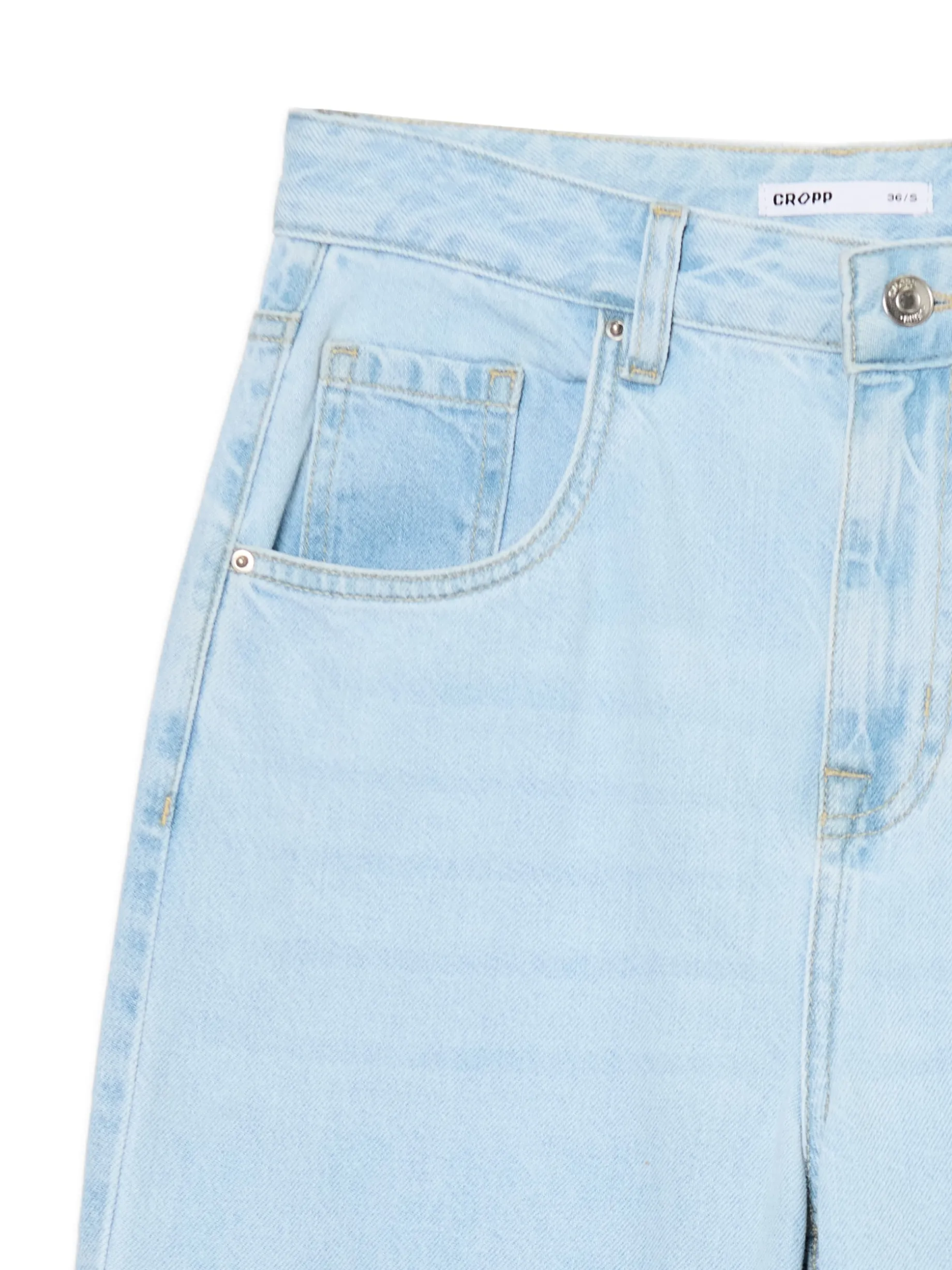Jasne jeansy wide leg PETITE