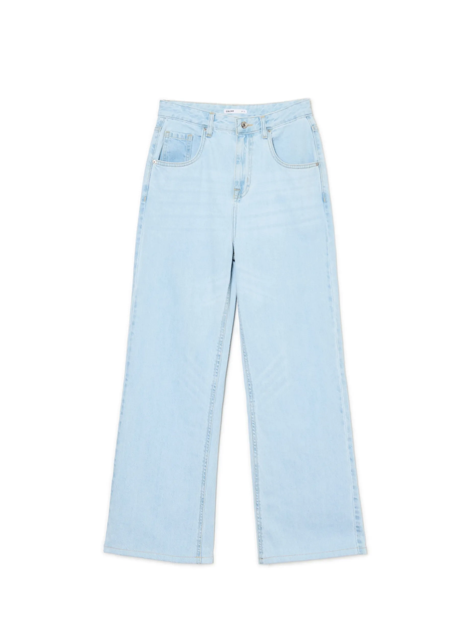 Jasne jeansy wide leg PETITE