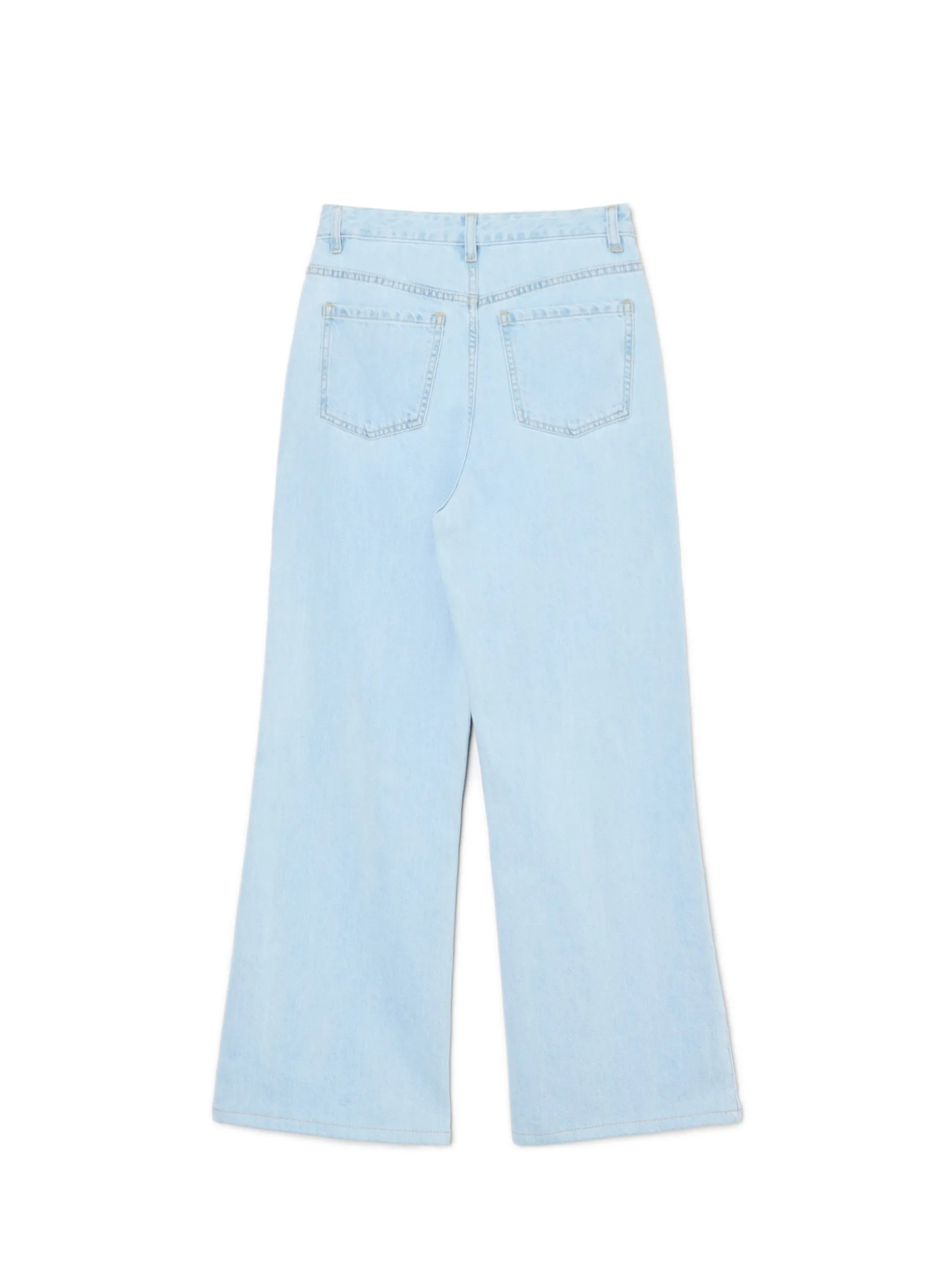 Jasne jeansy wide leg PETITE
