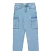 Jasnoniebieskie jeansy loose cargo