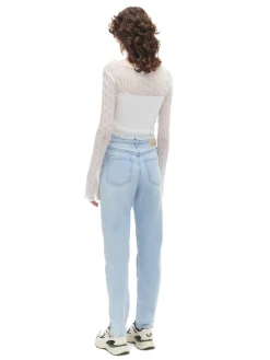 Jasnoniebieskie jeansy mom slim TALL