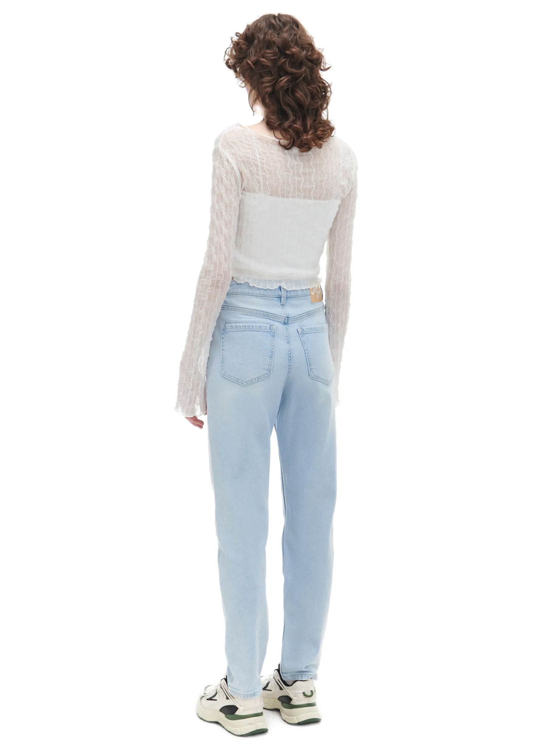 Jasnoniebieskie jeansy mom slim TALL