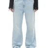 Jasnoniebieskie jeansy wide leg