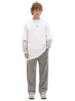Jasnoszare spodnie jogger loose
