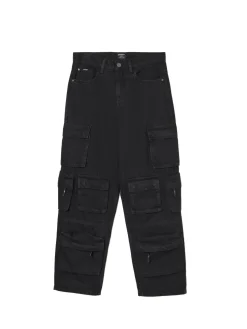 Jeansy baggy multipockets
