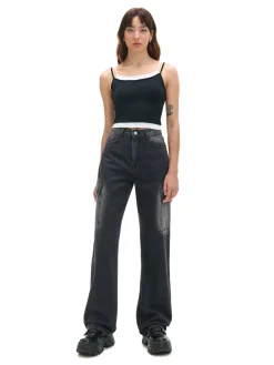 Jeansy baggy TALL z efektem sprania