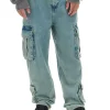 Jeansy baggy z kieszeniami cargo