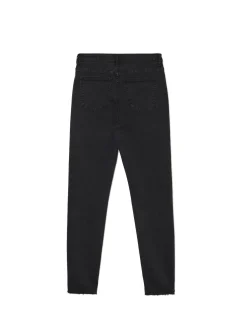 Jeansy skinny z surowym wykończeniem