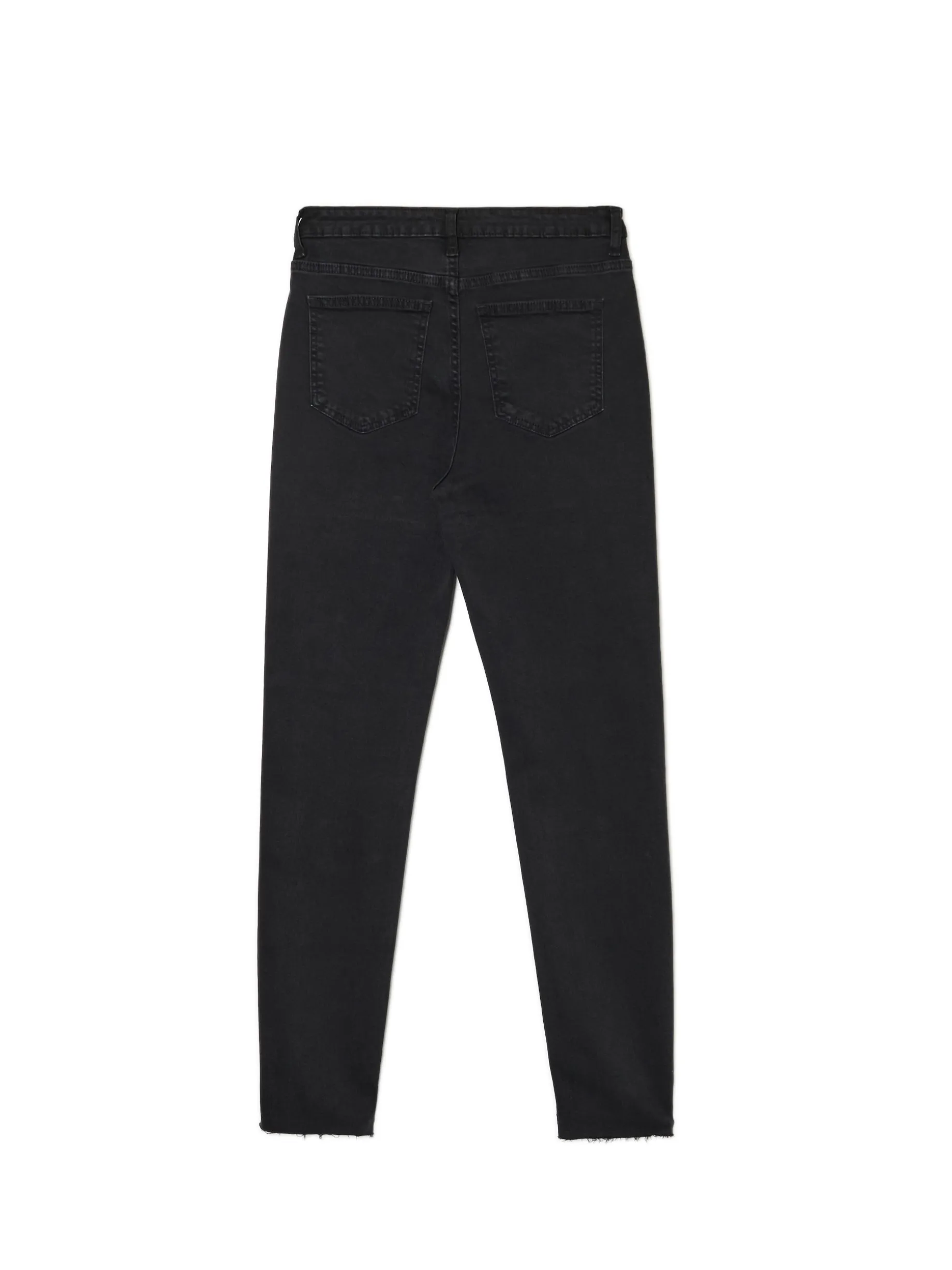 Jeansy skinny z surowym wykończeniem