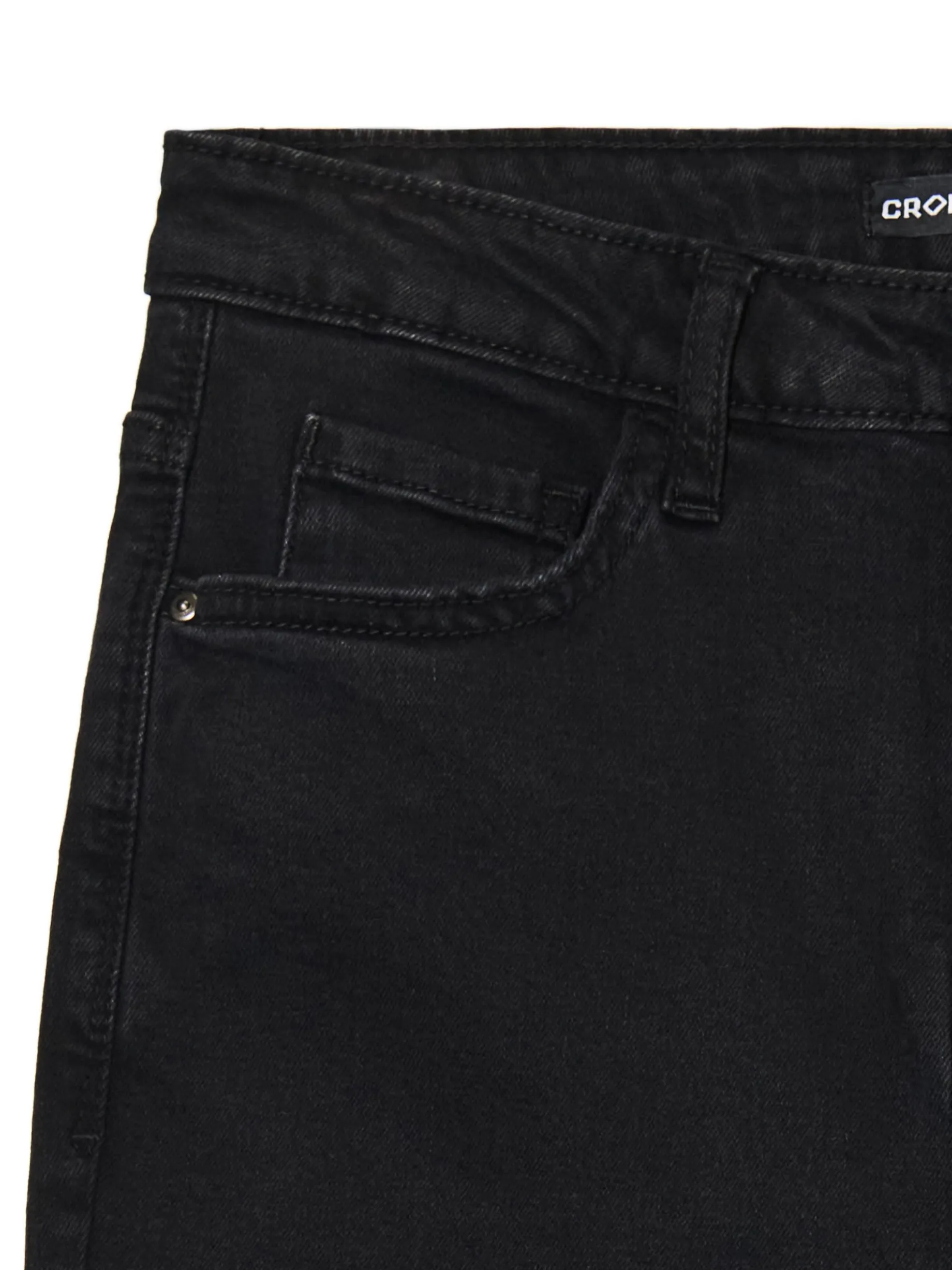 Jeansy skinny z surowym wykończeniem