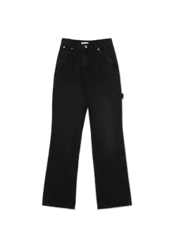 Jeansy straight w stylu retro