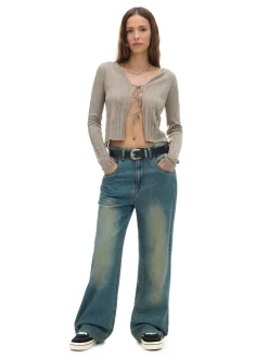 Jeansy wide leg PETITE