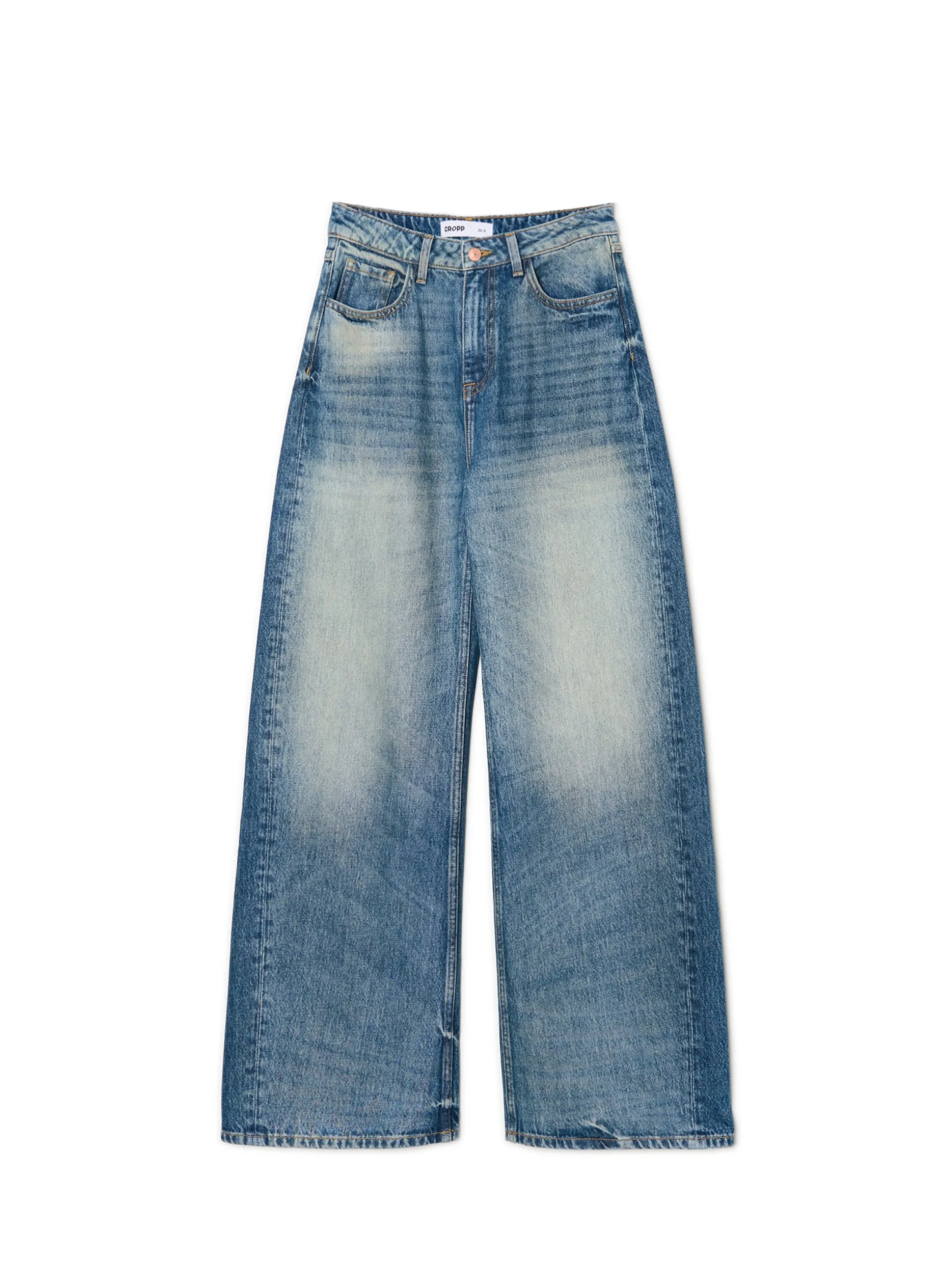 Jeansy wide leg typu barrel
