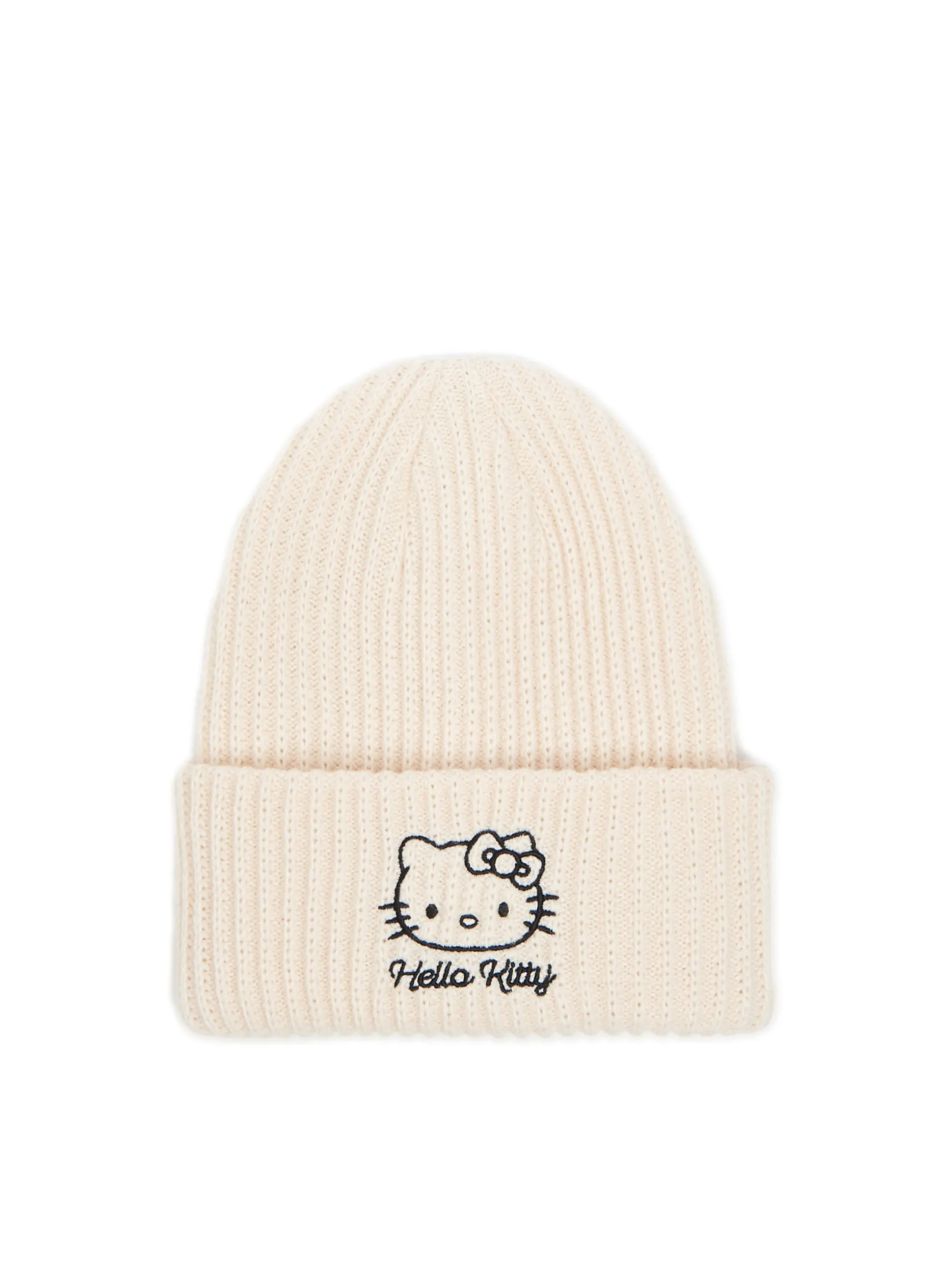 Kremowa czapka beanie Hello Kitty