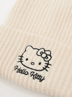 Kremowa czapka beanie Hello Kitty
