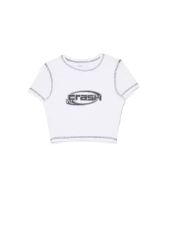 Krótki biały T-shirt
