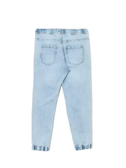 Niebieskie jeansowe joggery