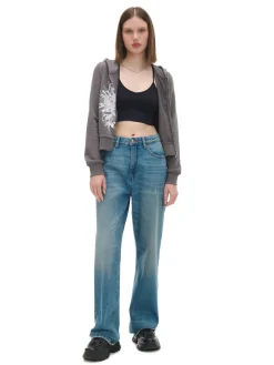 Niebieskie jeansy baggy