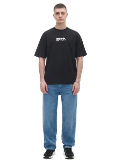 Niebieskie jeansy baggy
