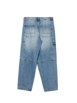Niebieskie jeansy baggy balloon