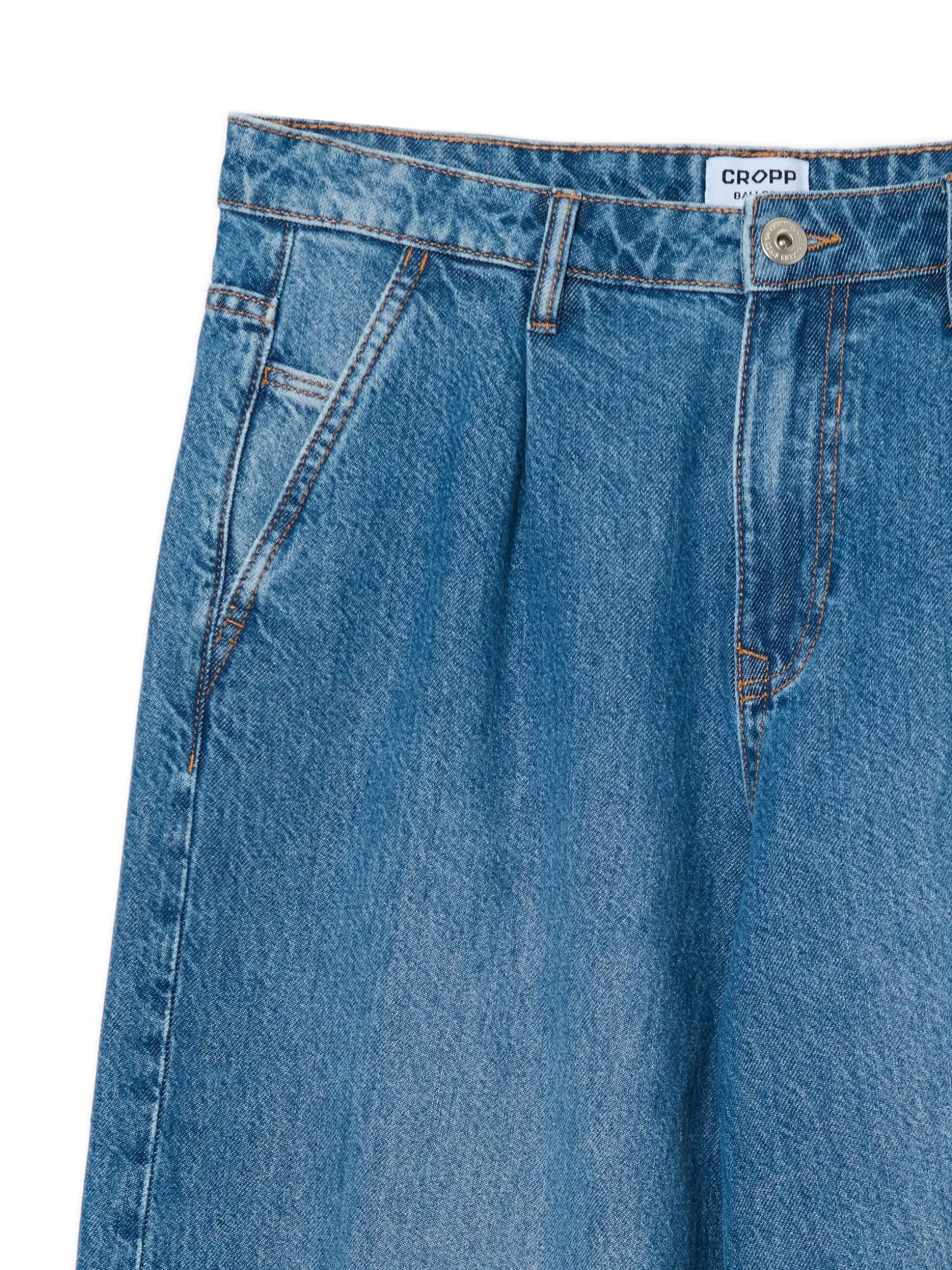 Niebieskie jeansy balloon baggy