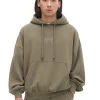 Oliwkowa bluza hoodie z naszywką UNISEX