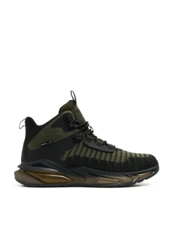 Oliwkowe sneakersy za kostkę