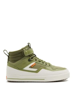 Oliwkowe sneakersy za kostkę
