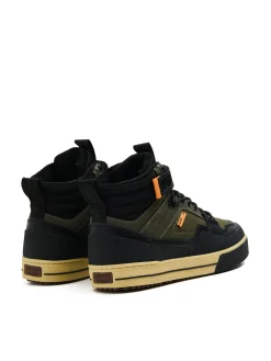Oliwkowe sneakersy za kostkę