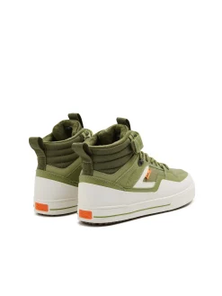 Oliwkowe sneakersy za kostkę