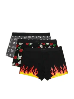 3 pack bokserek z motywem punk rock