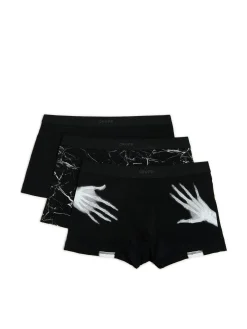 3 pack czarnych bokserek