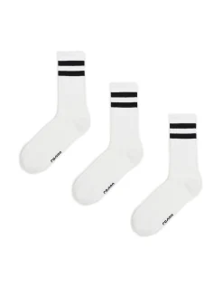 3 pack długich białych skarpet basic