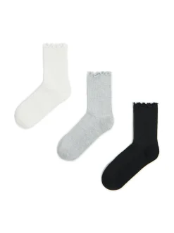 3 pack skarpet z falbaną
