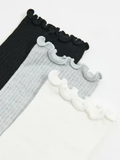 3 pack skarpet z falbaną