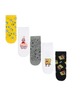 5 pack skarpet ze SpongeBobem i Patrykiem