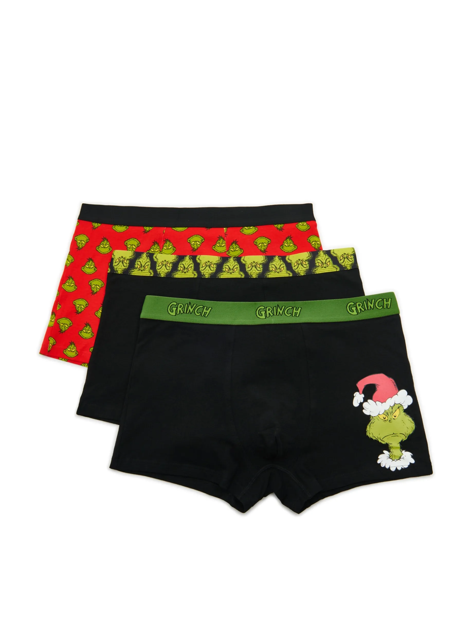 3 pack świątecznych bokserek z Grinchem
