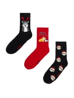 3 pack świątecznych skarpet