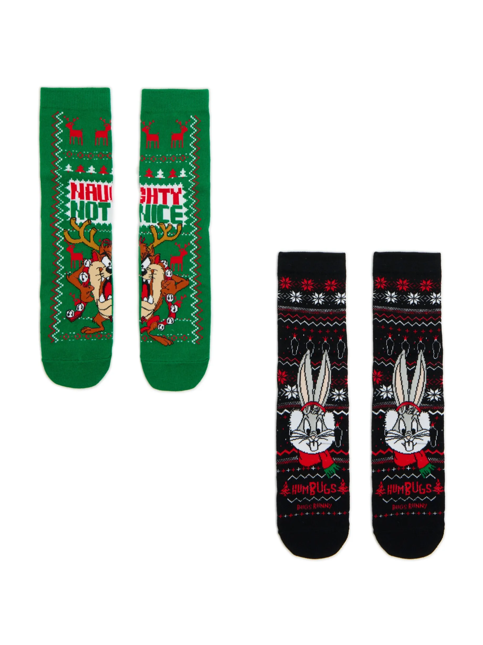 2 pack świątecznych skarpet Looney Tunes