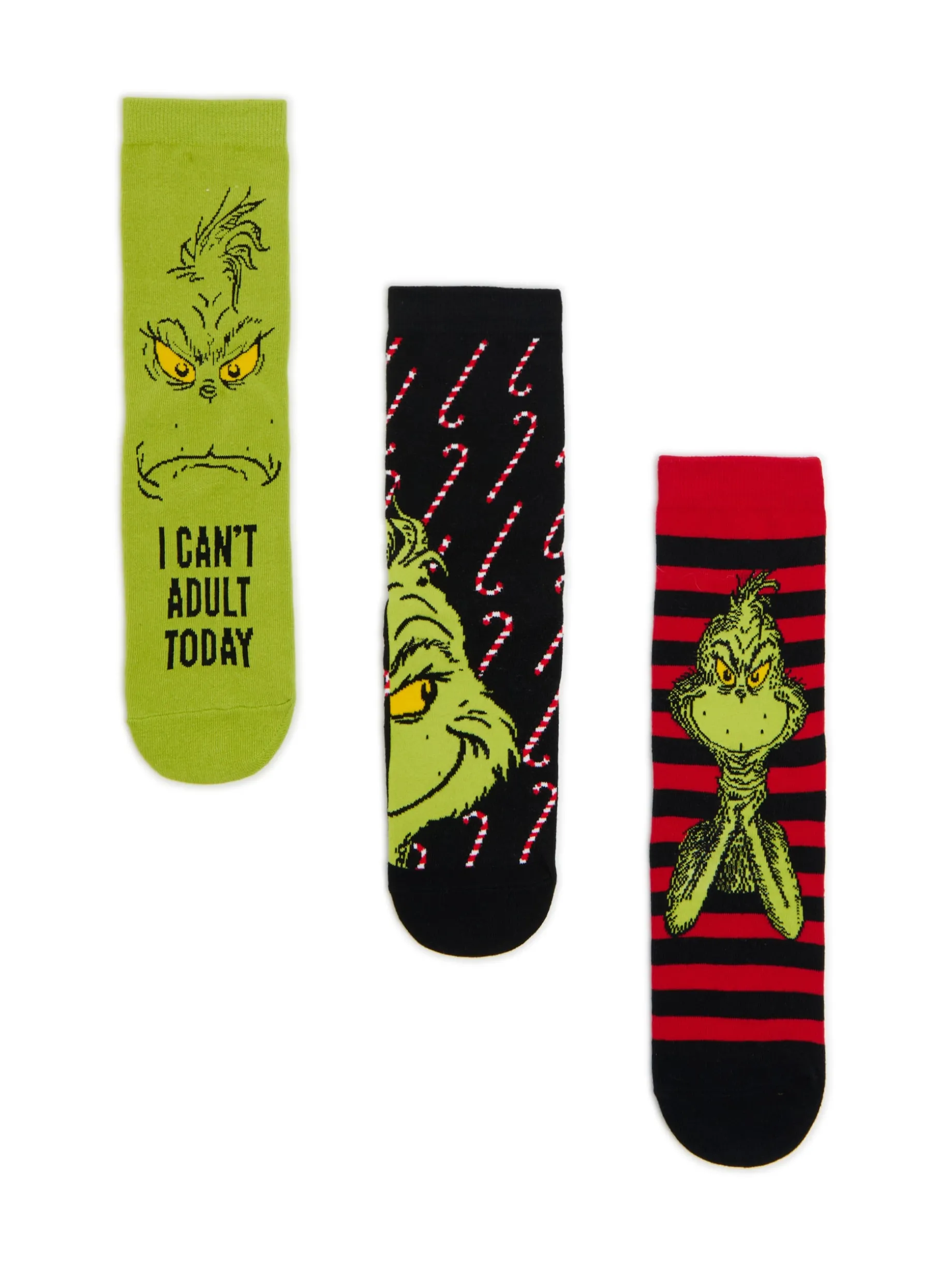 3 pack świątecznych skarpet Grinch