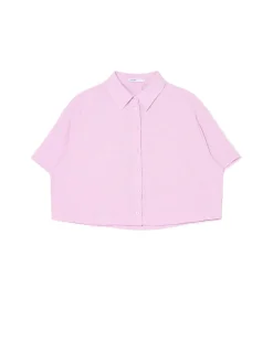 Różowa koszula w retro stylu
