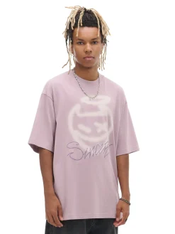 Różowy T-shirt z nadrukiem