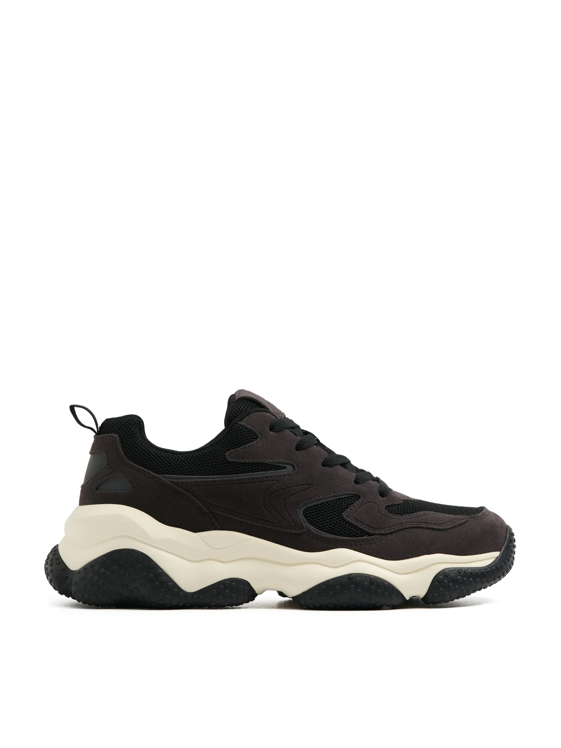 Sneakersy z elementami skórzanymi