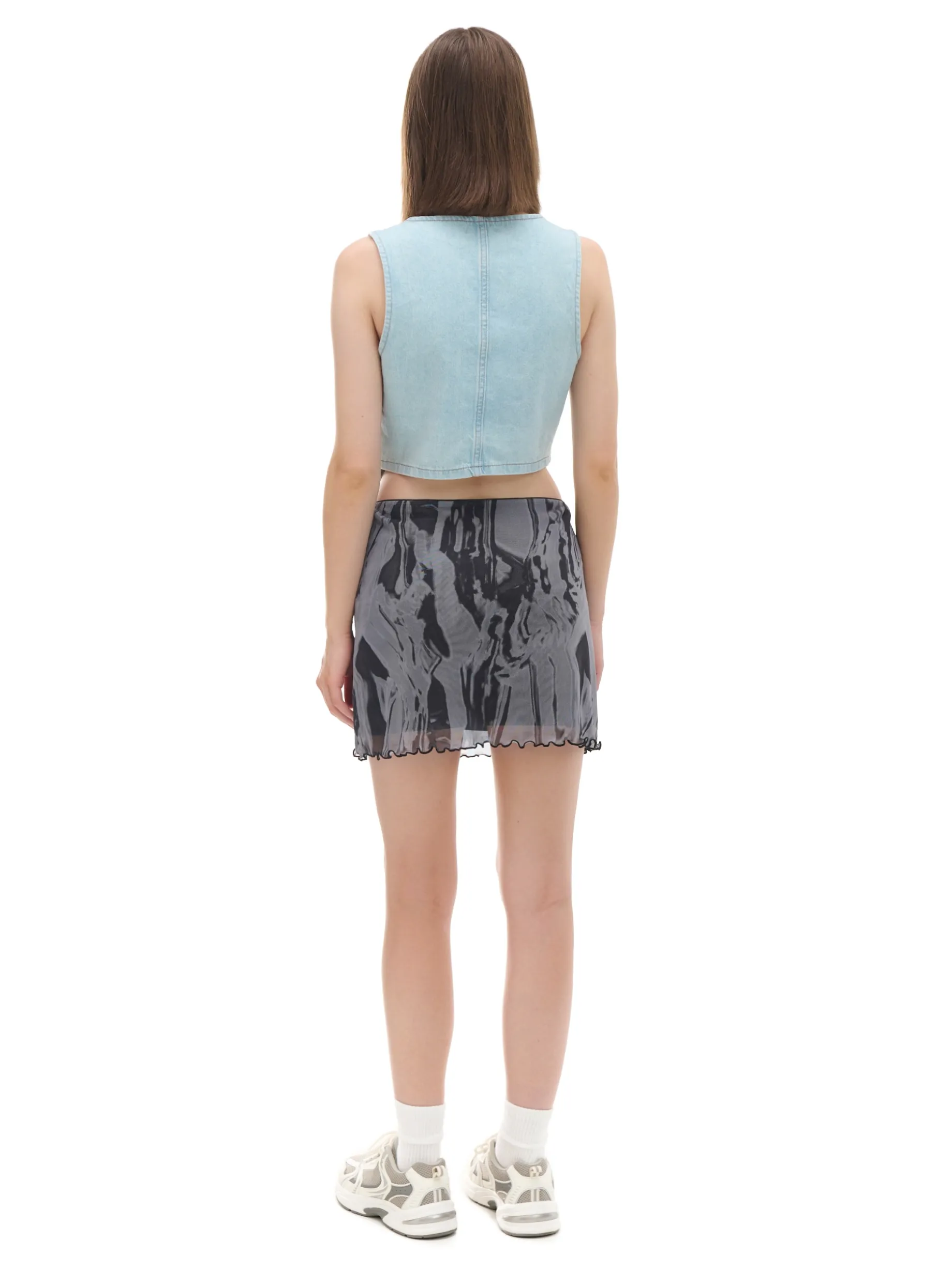 Spódnica mini z efektem tie-dye