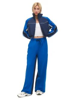 Spodnie wide leg z lampasami