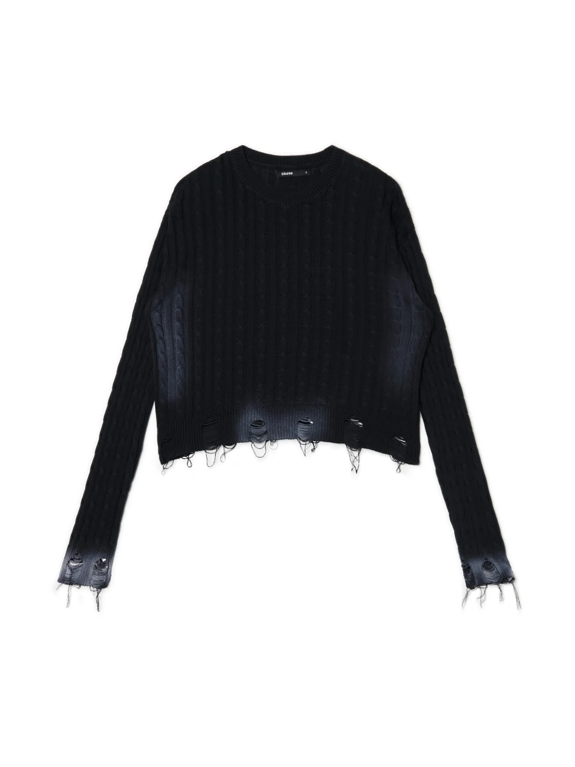 Sweter z miejscowym efektem wybielenia