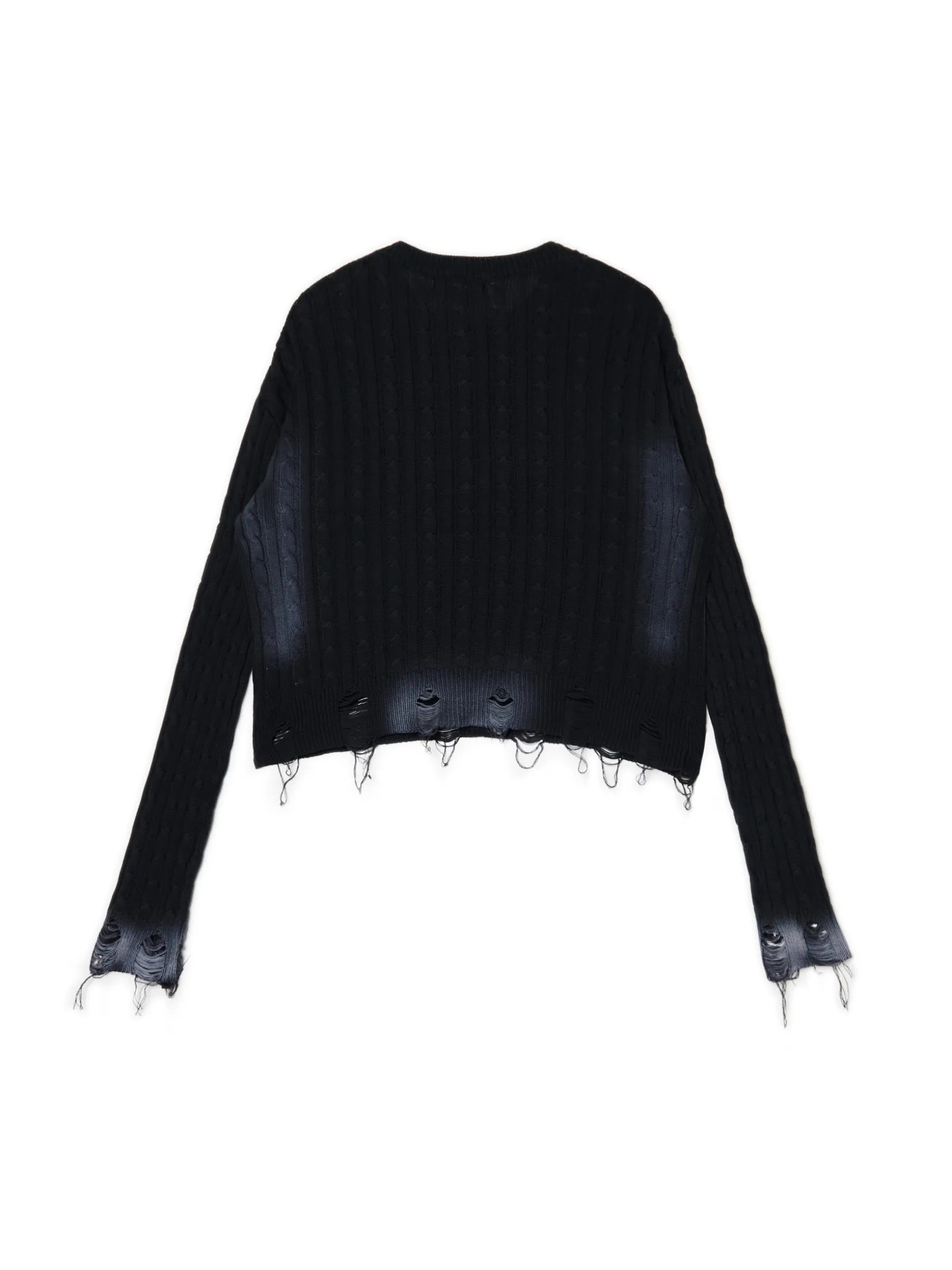 Sweter z miejscowym efektem wybielenia