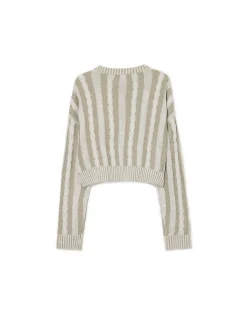 Sweter ze strukturalnym wykończeniem